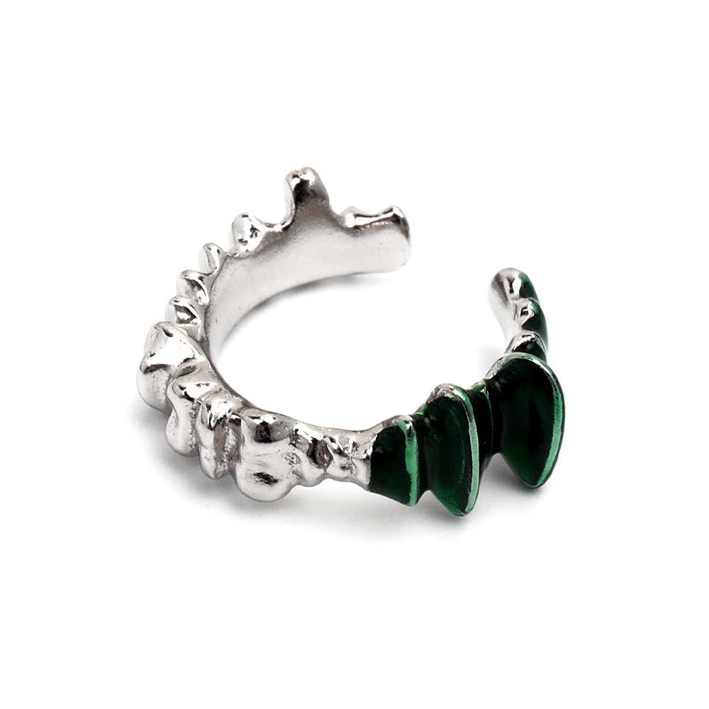 925 グリーンイヤカフ [cec111]