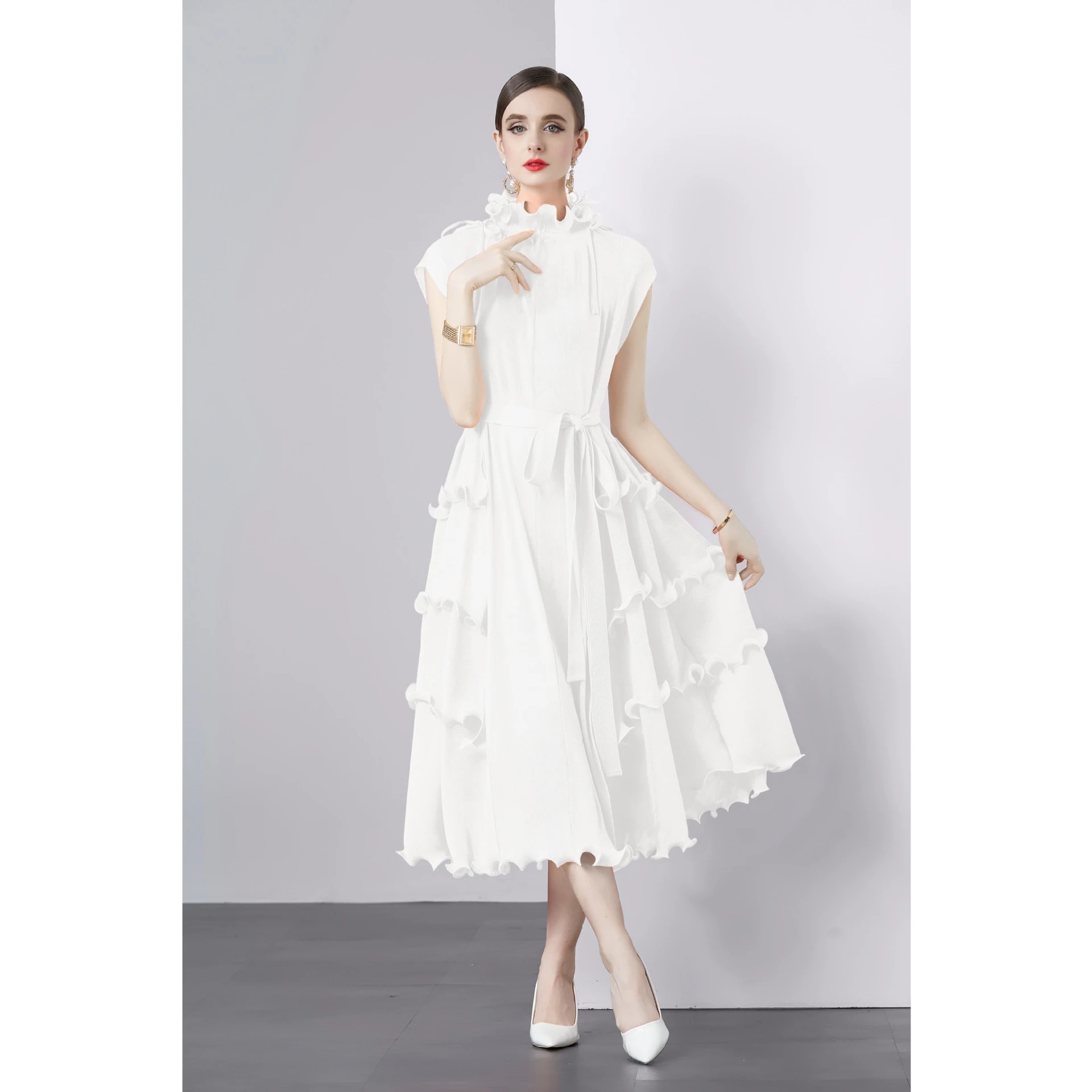 【急速出荷!】2025 新作 ワンピース 夏 半袖 長袖ワンピース ロングワンピース ロング シフォンワンピ ベアワンピ レースワンピ ドレス パーティードレス官能的なドレス甘い木製耳の耳のスリム長い 4,829円