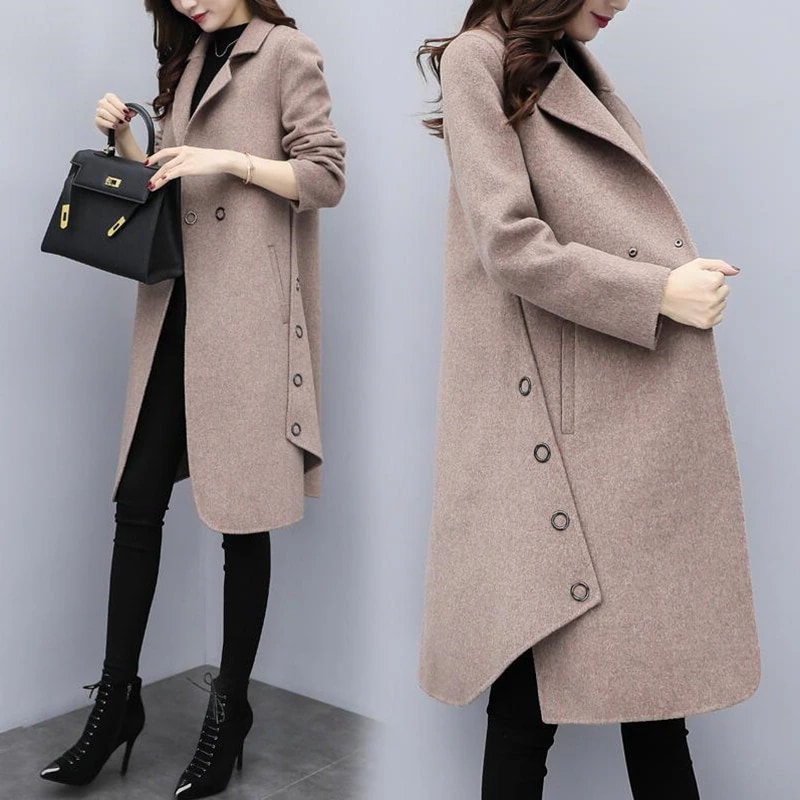 Hot!!!人気沸騰新柄追加 チェスターコート レディース 秋冬 厚手 ロングコート ラシャコート トレンチスーツオーバー ゆったりアウター 韓国風 オシャレ通勤 大人 着痩せ 5,117円
