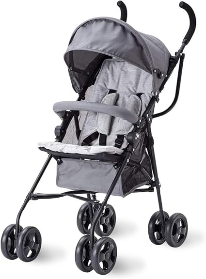 おでかけバギー B型 折りたたみ アルミ 軽量 ハイシート (年中使える) 大型タイヤ 日よけカバー グレー 7か月~ 88-1039 1個 (x 1)
