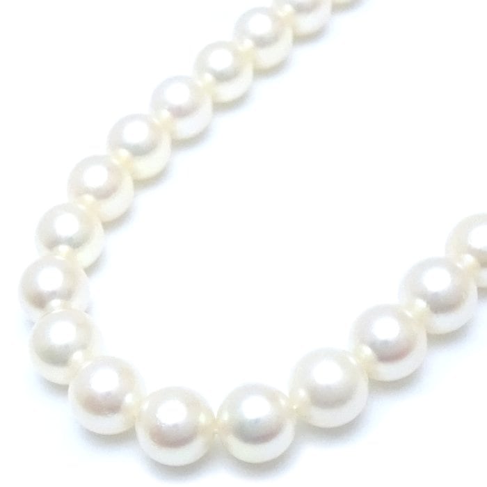 パール ネックレス 真珠6.5～7mm 43cm シルバー/75754【中古】