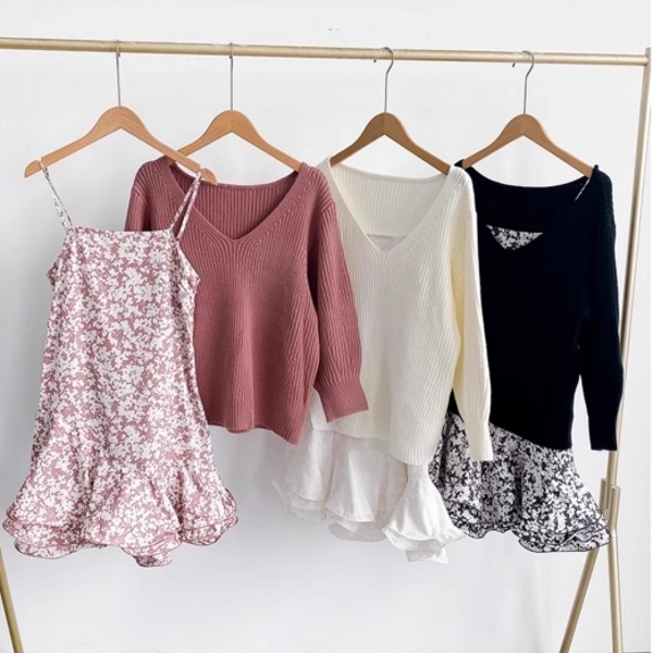 SN レディース ニットセーター+ワンピース ２点セット