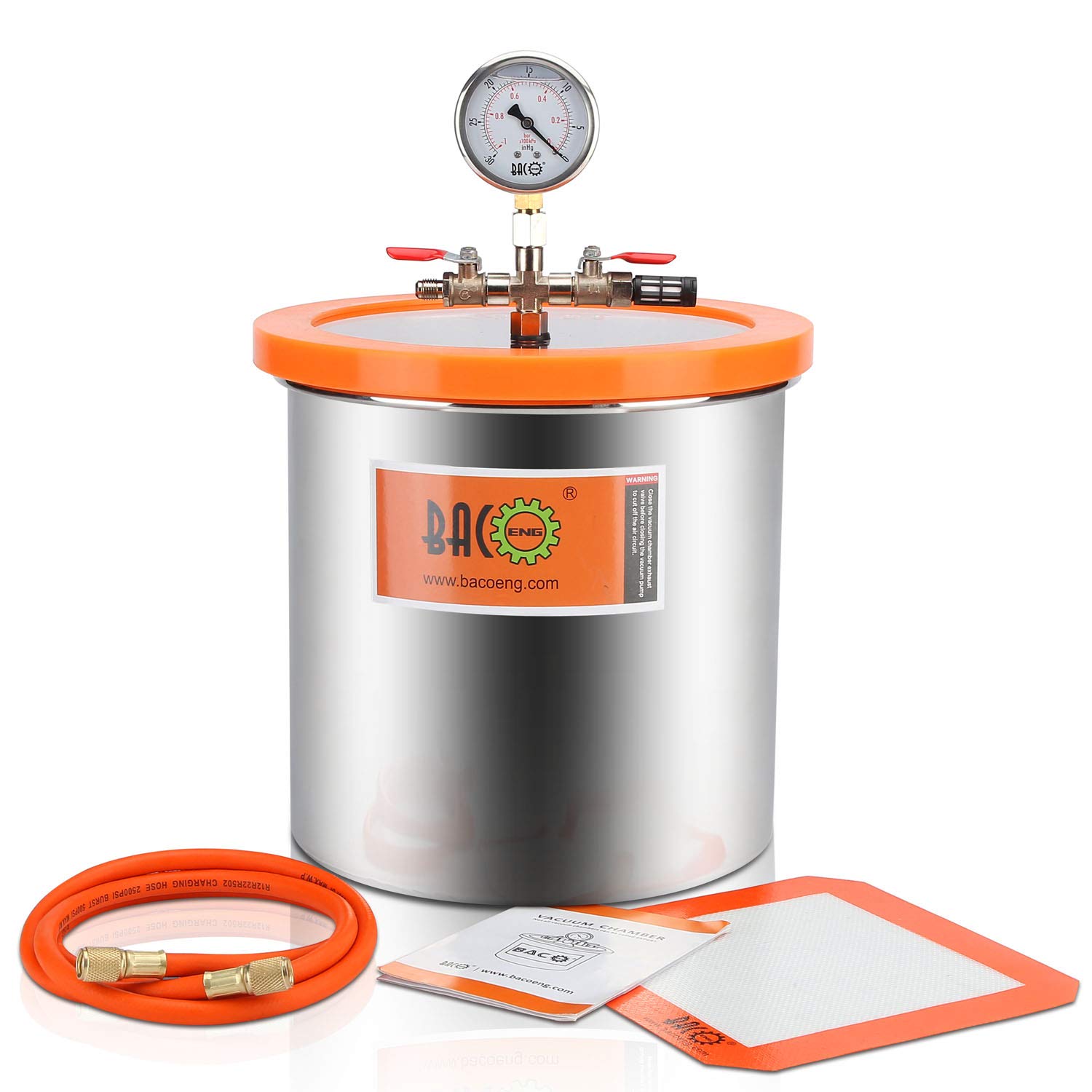 BACOENG 12L 真空チャンバーキットです エポキシ樹脂脱気真空ドラム 真空脱泡器