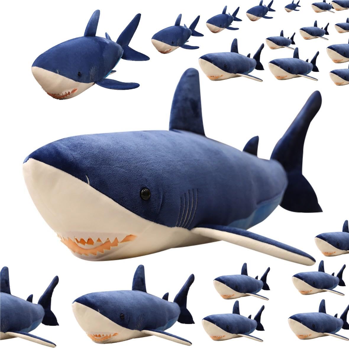 大きい鮫サメぬいぐるみ 特大さい 抱き枕 大きい鮫のぬいぐるみ添い寝枕 癒される抱き枕 気持ちいい抱き枕 お祝い クリスマスプレゼント寝室 飾り物 店飾り 雑貨 道具 お誕生日 記念日結婚式での贈呈