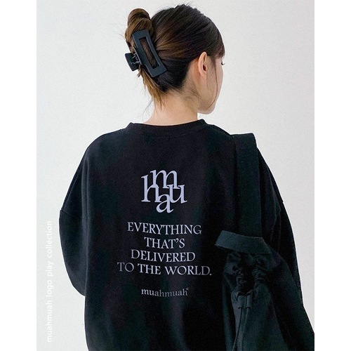 ムア シグネチャー バックポイント マンツーマンTシャツ [チュリ/起毛]