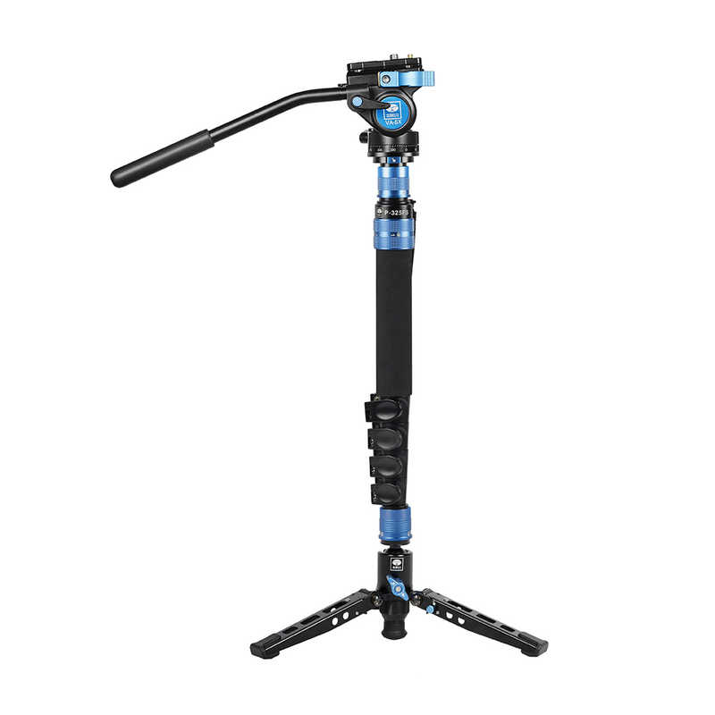 SIRUI　カーボンファイバー製5段一脚 S セット(油圧式雲台：VA-5X) ブラック　P-325FS+VA-5X-JP