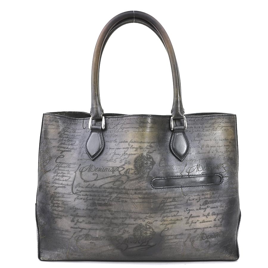 ベルルッティ Berluti ハンドバッグ トゥージュール レザー ブラック系 メンズ 90135a