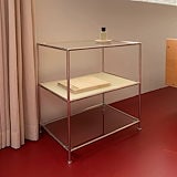 Qoo10] Ogre モジュール家具 3段 トロリー(透明ガラ