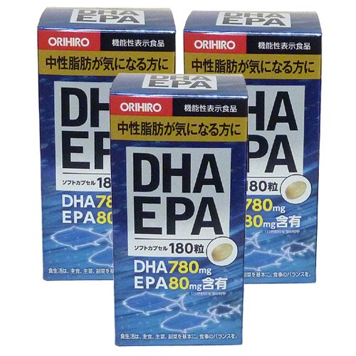 ORIHIRO(オリヒロ) ＤＨＡ・ＥＰＡ１８０粒【３本セット】