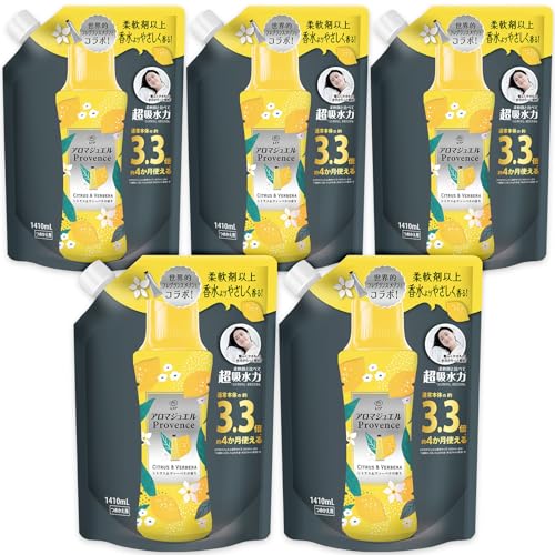 レノア ハピネス アロマジュエル 香り付け専用ビーズ シトラス＆ヴァーベナ 詰め替え 1,410mL5袋 [大容量] [ケース品]