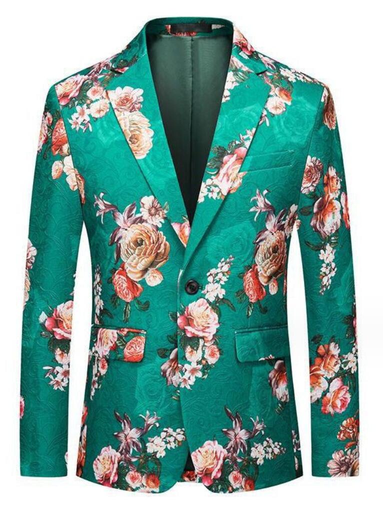 舞台スーツ メンズフォマールスーツジャケット ステージ衣装 余興 舞台劇 メンズスジャケットコート 忘年会 歌手 テーラードジャケット プリント コント 男性ステージ演出服 パーティー クラブ ホス