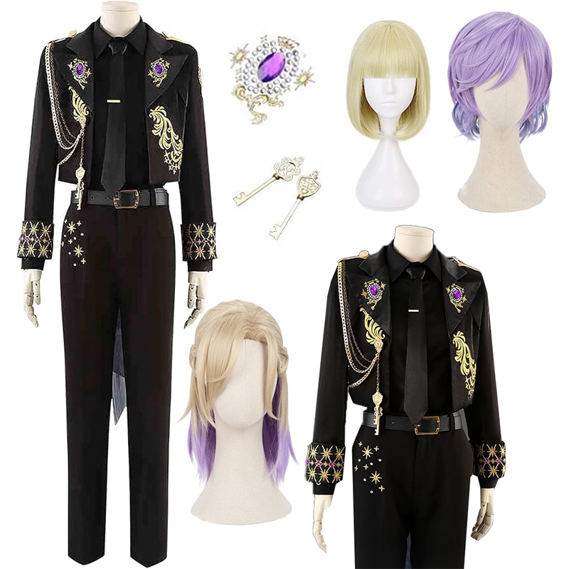 ツイステッドワンダーランド ツイステ ポムフィオーレ寮 5th 新衣装 ヴィル エペル ルーク コスプレ 衣装 アクセサリー付き 5周年 アニメ ゲーム ハロウィン 服 コスプレ衣装 仮装 イベント