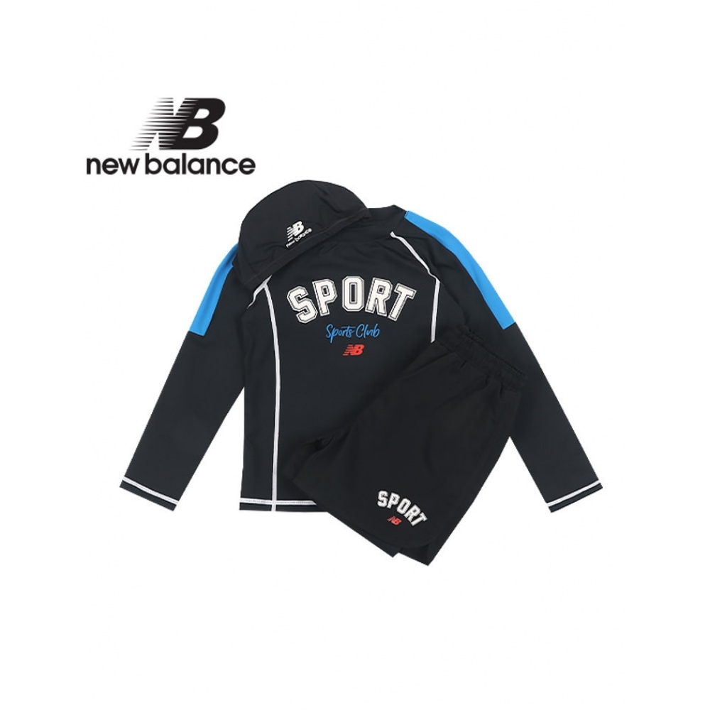 ニューバランスキッズラッシュガードスポーティーユニ 2 IN 1 (NK9RE2102B-19) _ブラック