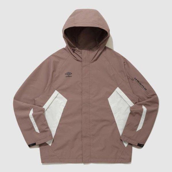 ウィンドブレーカー JQS UQ123SJK11-GBR1 ブロテクト フード付きシェルジャケット GREY BEIGE