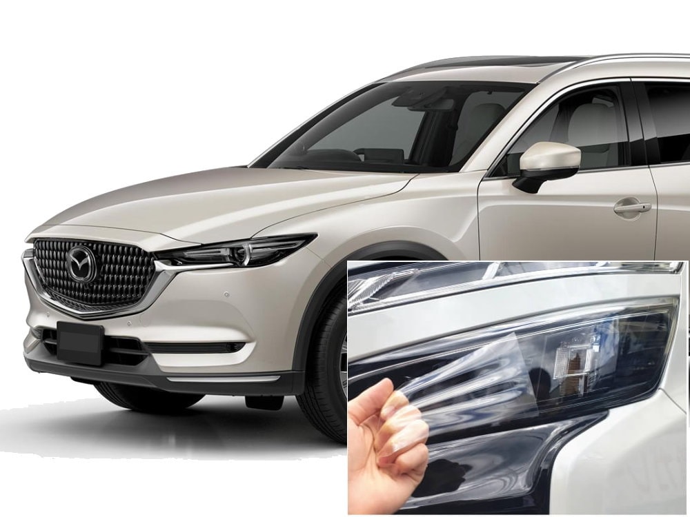 ヘッドライトプロテクションフィルム (CX-8 前期) 車種専用 カット済み 左右セット ヘッドライト保護 KG2P H29.12-R4.11