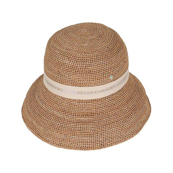 25FW 女性 プロバンス ロゴ 10 ラフィアハット ヌガー HAT51952 NOUGAT