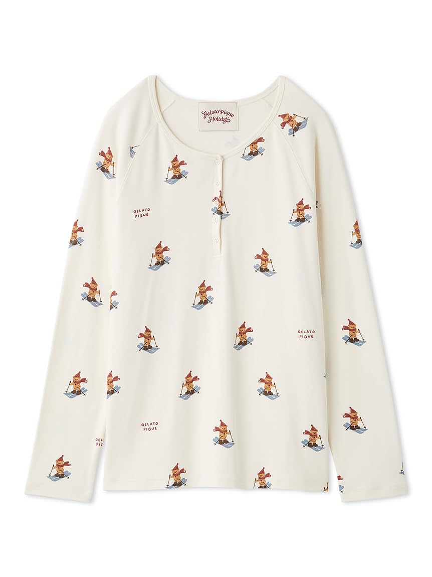 [ジェラート ピケ] 【HOLIDAY】スキーベア柄ロンT PWCT255250 レディース IVR Free Size