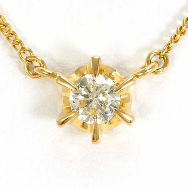 K18 18金 YG イエローゴールド ネックレス ダイヤ 0.17 ジュエリー 中古