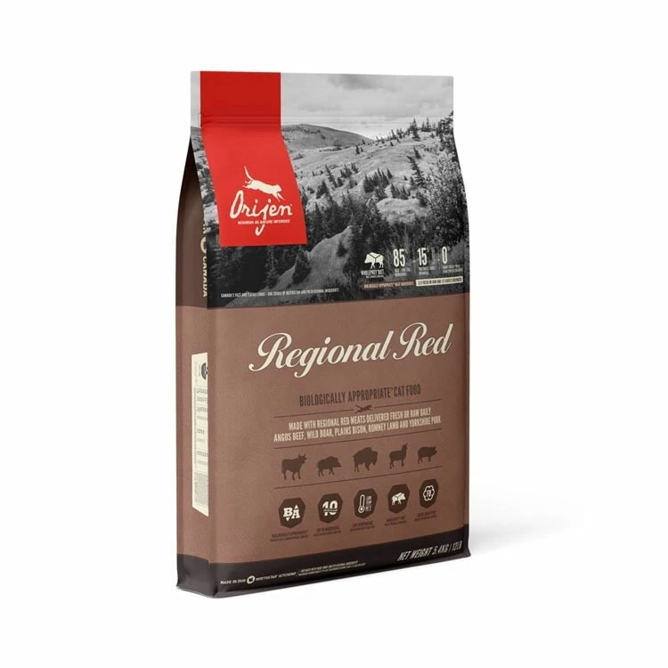 オリジン レジオナルレッド キャット 5.4kg キャットフード 猫 ペットフード 全猫種 ドライ 子猫 成猫 たんぱく質 全年齢 orijen 【D】
