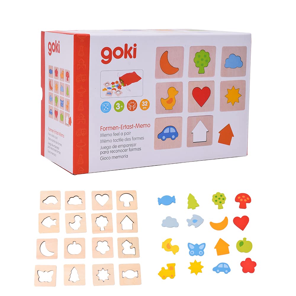 goki 記憶ゲーム 脳トレ 知育玩具 パズル 木製 3歳 Gollnest＆Kiesel ゴルネスト＆キーゼル メモリーゲーム フィール ア ペア （G56968）