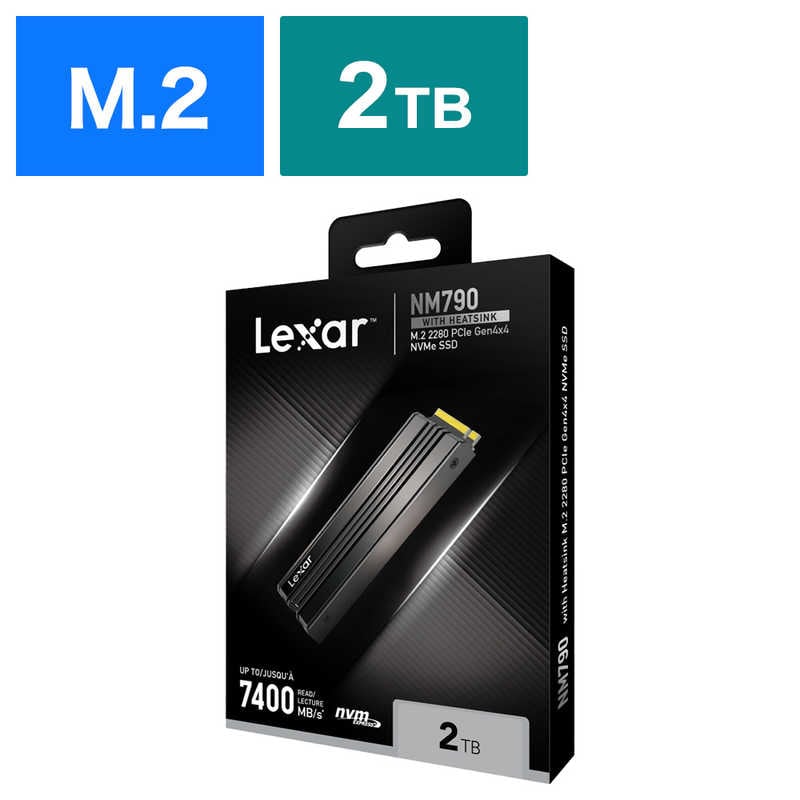 LEXAR　内蔵SSD PCI-Express接続 Lexar NM790 with Heatsink M.2 SSD [2TB /M.2]バルク品　LNM790X002T-RN9NG