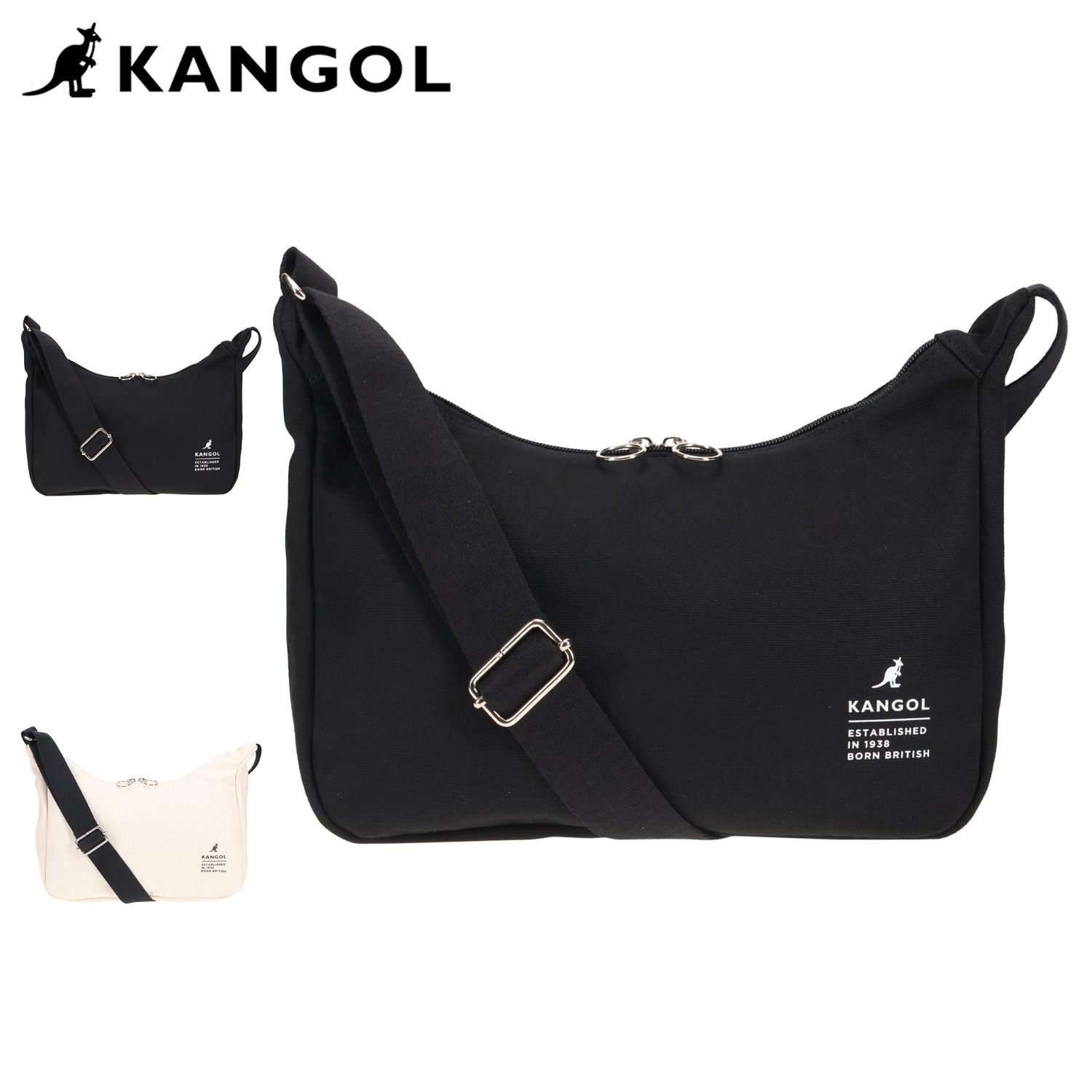ショルダーバッグ メンズ レディース 斜めがけ 大人 軽量 KGC-1 ブラック ホワイト 黒 白 250-2130