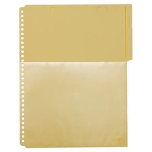 (まとめ) キングジム ハーフポケット A4タテ 30穴 黄 103HP 1パック(10枚) (×15セット)