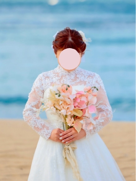 実例写真！ボレロ ロングスリーブ キラキラスパンコール ハンドメイド くるみボタン ウェディングドレス 13,133円