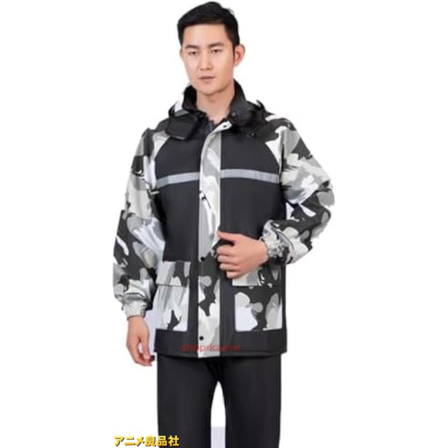 今日のイベント 新商品20%オフ レインウェア 上下セット レインコート メンズ 雨合羽 レインスーツ アウトドア 通気 かっぱ 超防水 透湿度アップ 防水 撥水 梅雨対策3枚購入で200円OFF