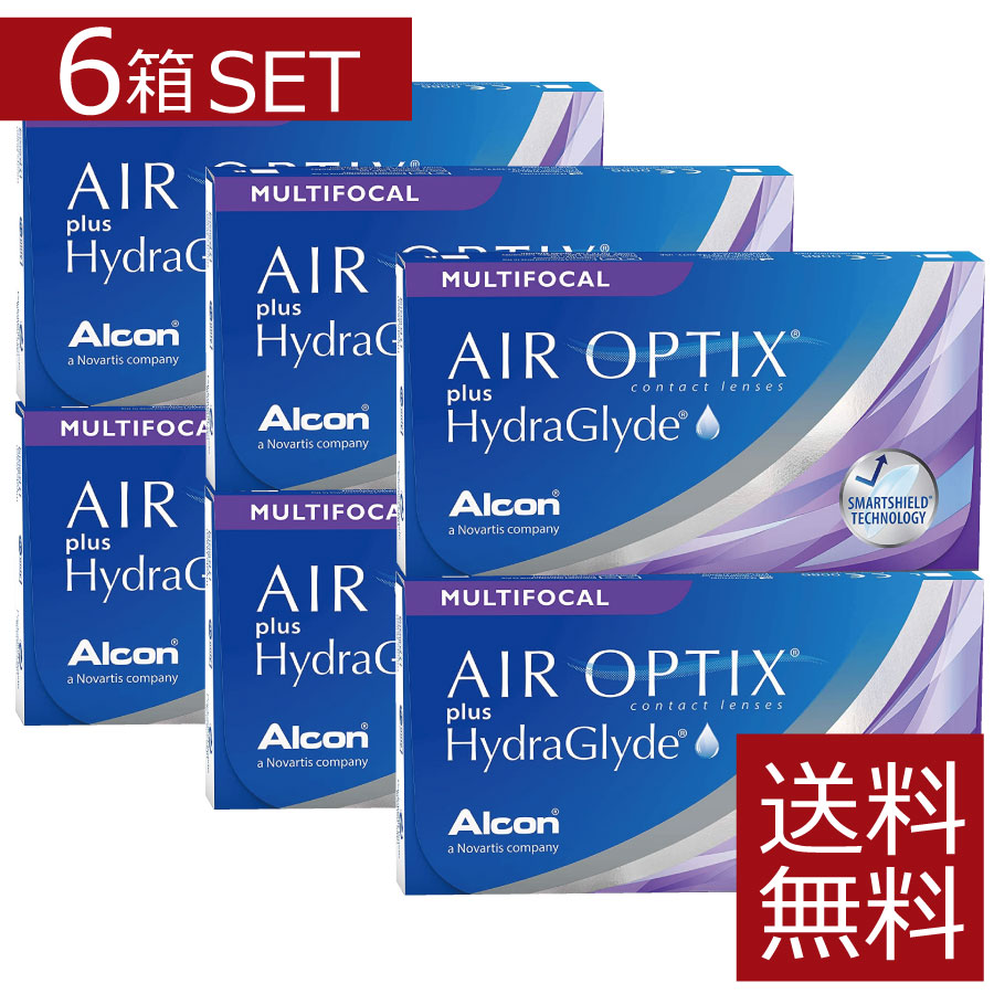 遠近両用 エアオプティクス プラス ハイドラグライド マルチフォーカル （6枚入り） 6箱 2ウィーク 2週間使い捨て チバビジョン