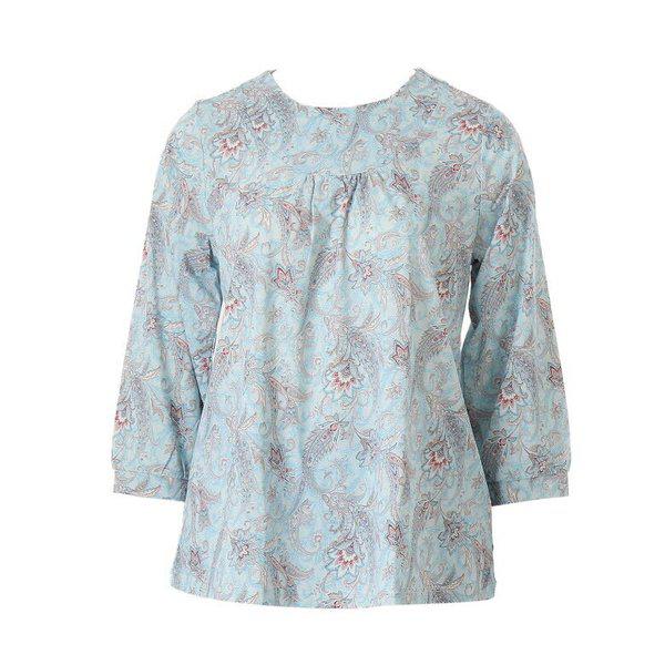 女性 スパン ペイズリー捺染ホームウェアトップス[VEVA103W]_s