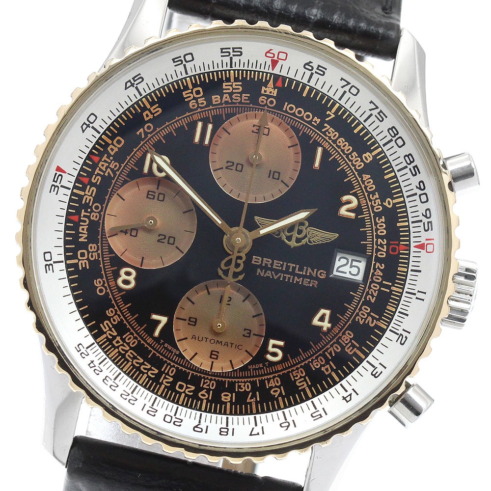 ブライトリング BREITLING D13022 オールドナビタイマー クロノグラフ デイト 自動巻き メンズ _944009【中古】