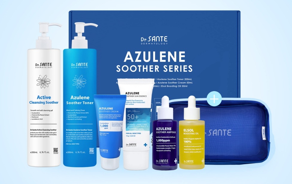韓国正規品dr.san te スーザ6点セット(トナー200ml+クレンジング200ml+クリーム50g+サンエッセンス75g+アンプル50ml+オイル50ml+ポーチプレゼント)