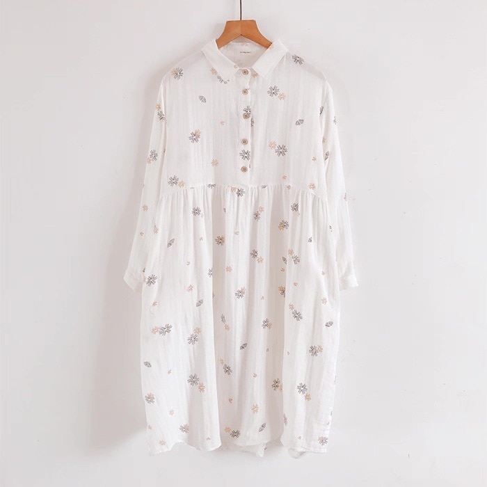 レディース トップス ワンピース シャツ ブラウス シャツワンピ 長袖 Vネック 襟付き 角襟 フレア Aライン フェミニン ストリート ウエストマーク ハイウエスト かわいい 大人可愛い きれいめ