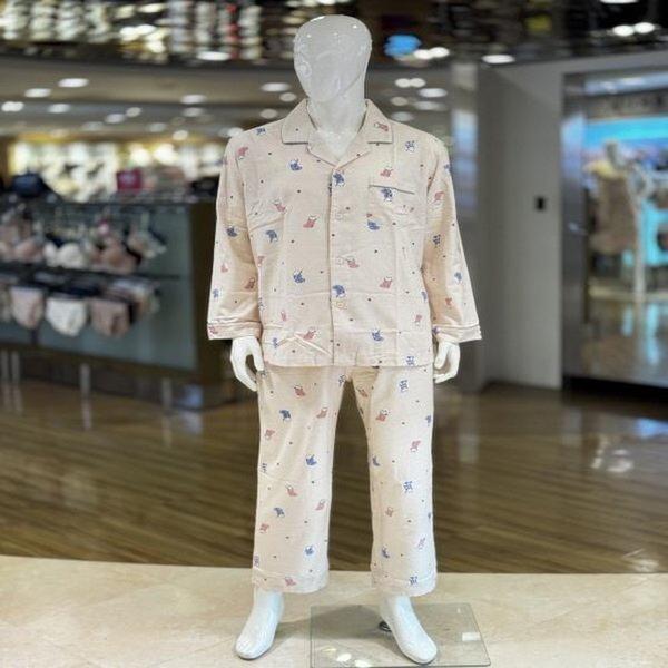 MP8873A_猫 綿100% 裏起毛 メンズパジャマセット