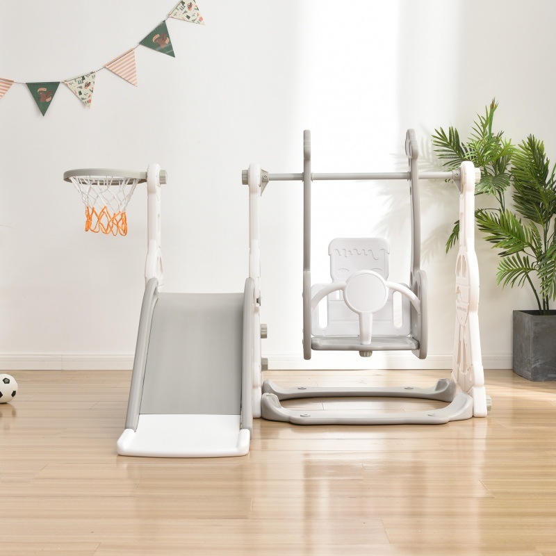 滑り台 すべり台 幼児用滑り台とブランコセット バスケットゴール ブランコ三段階調整可 遊具 室内遊具 屋内 家庭用 大型遊具 プレゼント 耐荷重40kg 1~5歳 da
