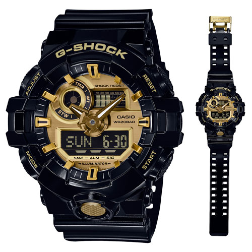 カシオ 【国内正規品】G-SHOCK(ジーショック) Gショック　デジアナ時計　メンズタイプ GA-710GB-1AJF