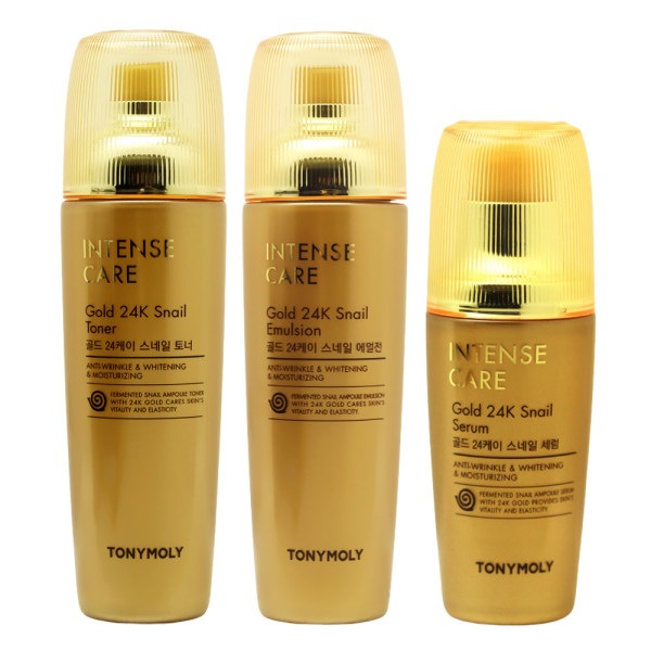 トニーモリー インテンスケアゴールド 24K スネイル3種（トナー+エマルジョン+セラム）