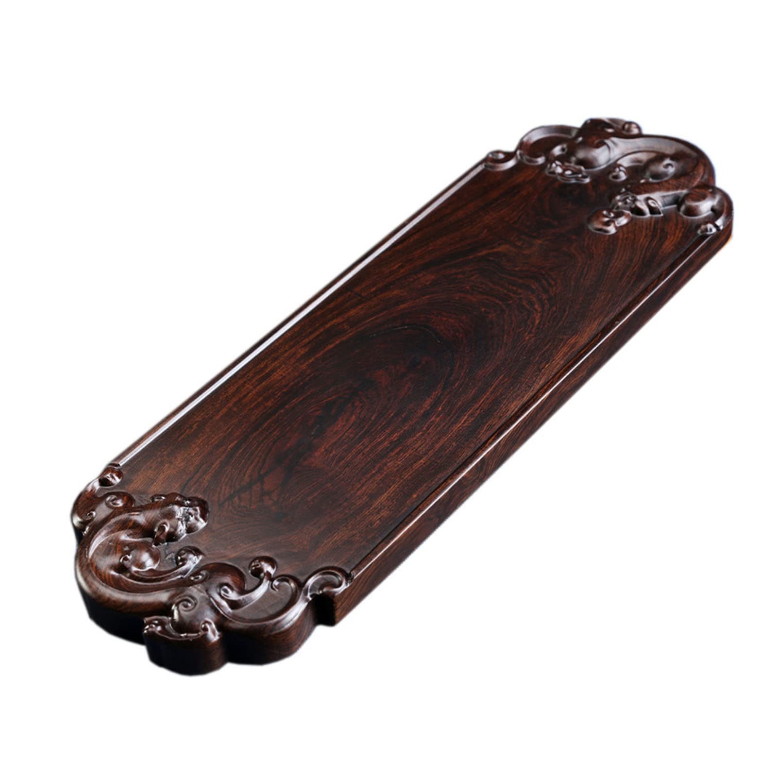 茶盆 木製ドライブリューイングテーブル 無垢材の小さなティートレイ 家庭用 来客用