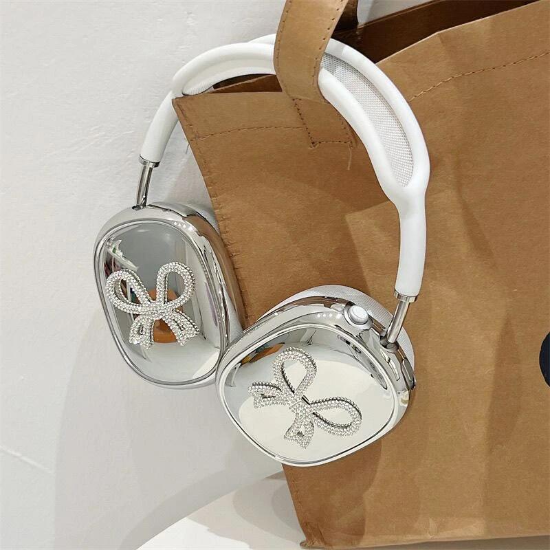 【2026 新作-363】AirPods Max ケース カバー シリコン イヤーカップ 保護カバー 衝撃 吸収 保護 アクセサリー ヘッドホンカバー アップル エアーポッズマックス キラキラ ダイヤ