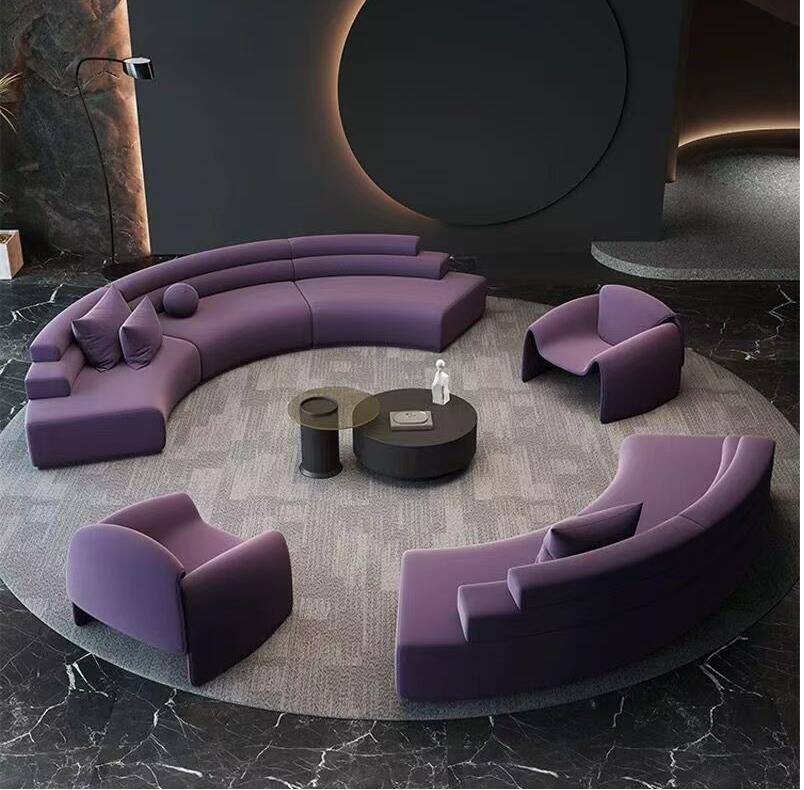 ハイエンド高級ソファ半円形デザインソファーオフィス休憩所　ホテルショップ　アーチ形ソファー　シンプルなホームウェア みせ ラウンジ エステサロンソファー