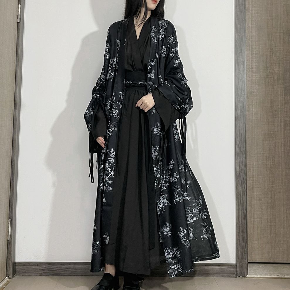 3点セット 漢服 コスプレ チャイナ服 着易い スカートチャイナドレス ゆったり ドラマ 中華風 魏晋 暗黒風 キレイ ワンピース レディース 大人用 長袖 着物 男女兼用 ハロウィン
