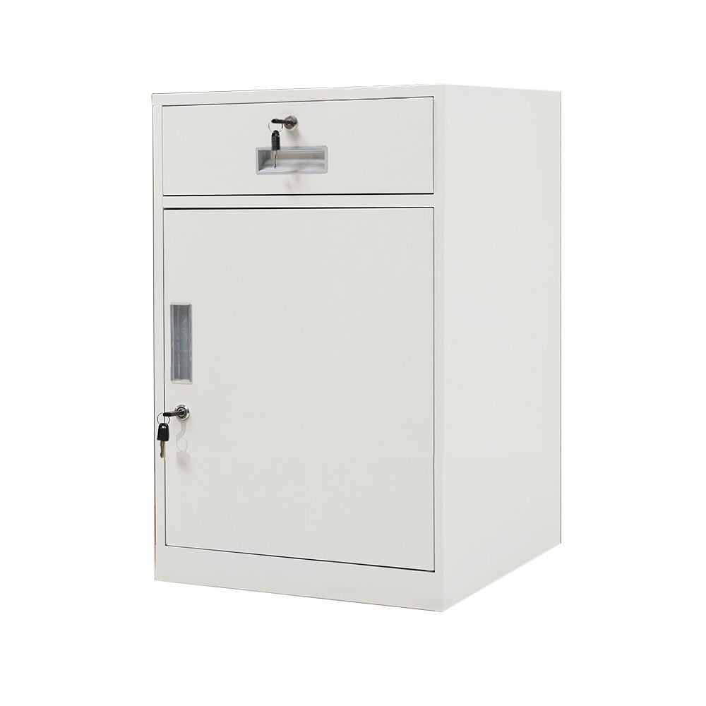 デスクワゴン サイドワゴン オフィスワゴン 完成品 キャビネット 書庫 スチール製 机下収納 袖机 可動棚 スリム ロッカー 鍵付き 引き出し付き 収納 オフィス 事務所 会社 店舗 病院 学校 更衣