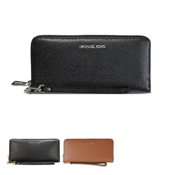 即発 アウトレット レディース 長財布 無地 ファスナー開閉 ストラップ付 35T7GTVE7L 35F7STVE7L