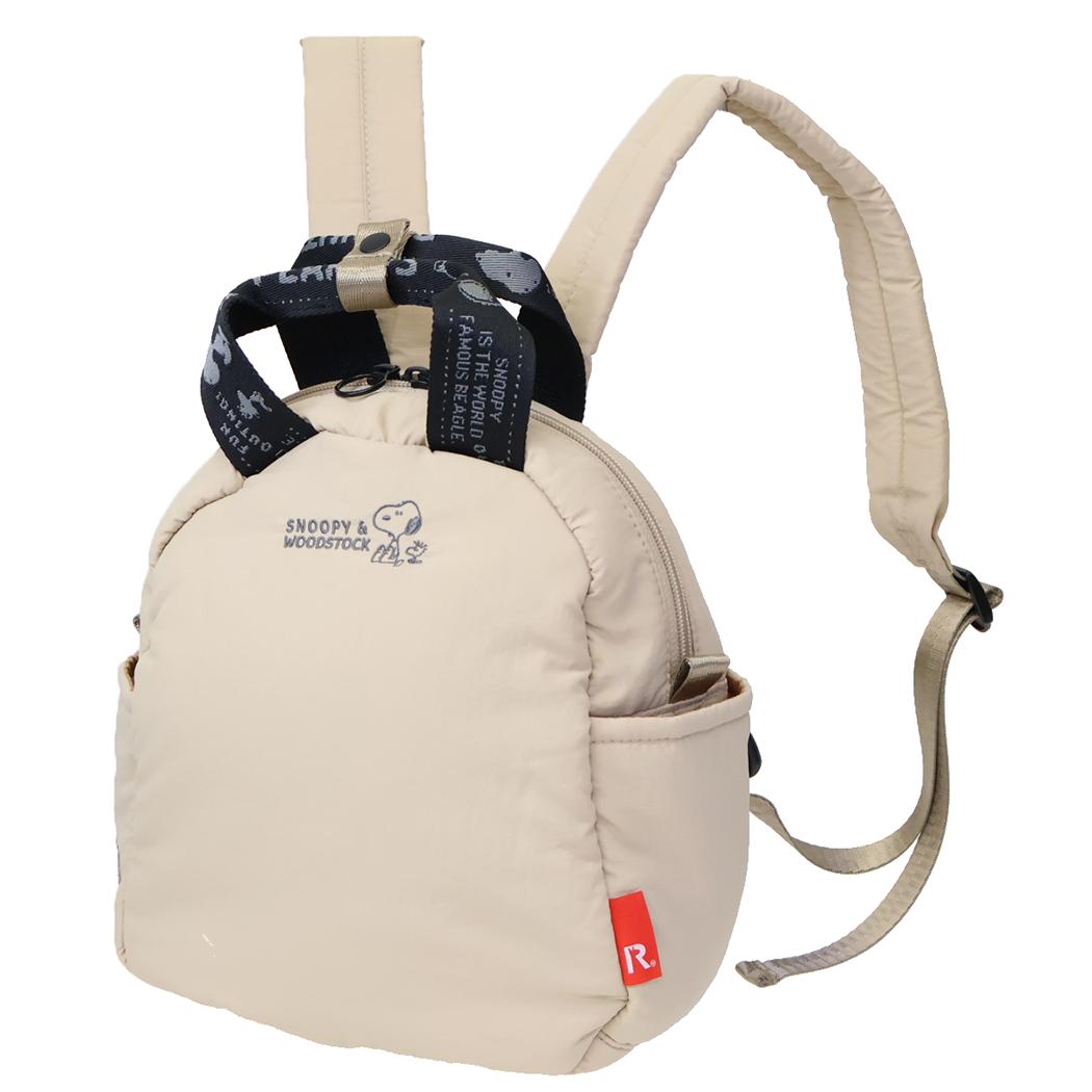 スヌーピー IP.CeoPadded.Peanuts-0S ミニリュック2WAY m-beige