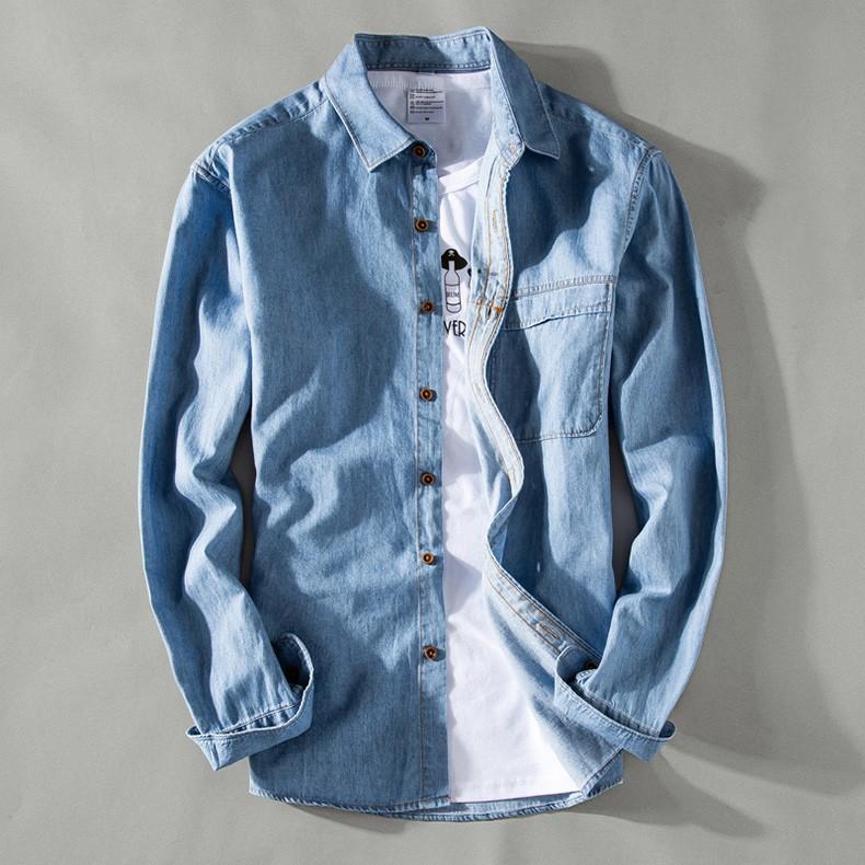 【急速出荷】シャツ メンズ デニムシャツ 長袖シャツ メンズシャツ メンズ カジュアル