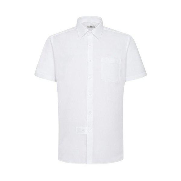 綿混紡ソリッド半袖ドレスシャツ___DLS3SHDS111A1