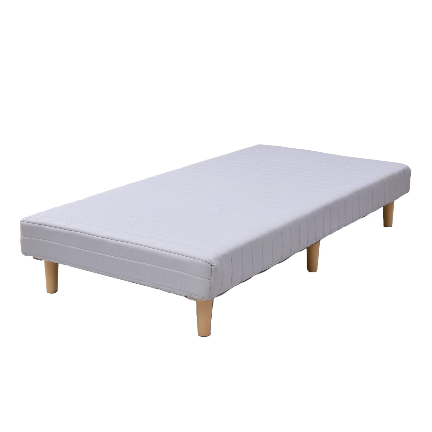 脚付きマットレス ベッド 体にフィットする ポケットコイル660個 ダブル 幅140×奥行195×高さ36cm マット厚17cm 圧縮梱包 組み立てカンタン 組立品 ライトグレー SAM-14195P