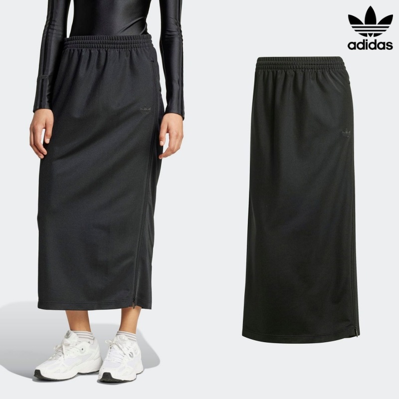 [ADIDAS] アディダス レディース ファイヤーバード ジップアップ マキシスカート / BLACK
