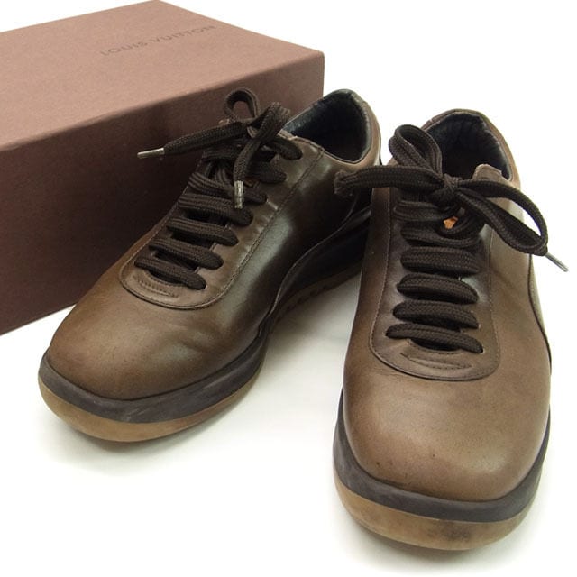 スニーカー /メンズ ロゴ 37 1/2 ブラウン 中古 17,389円